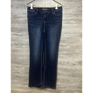 Buffalo‎ Womens Jeans Misha 8x30 Mid Rise Straight Leg Stetch Dark Wash Pockets